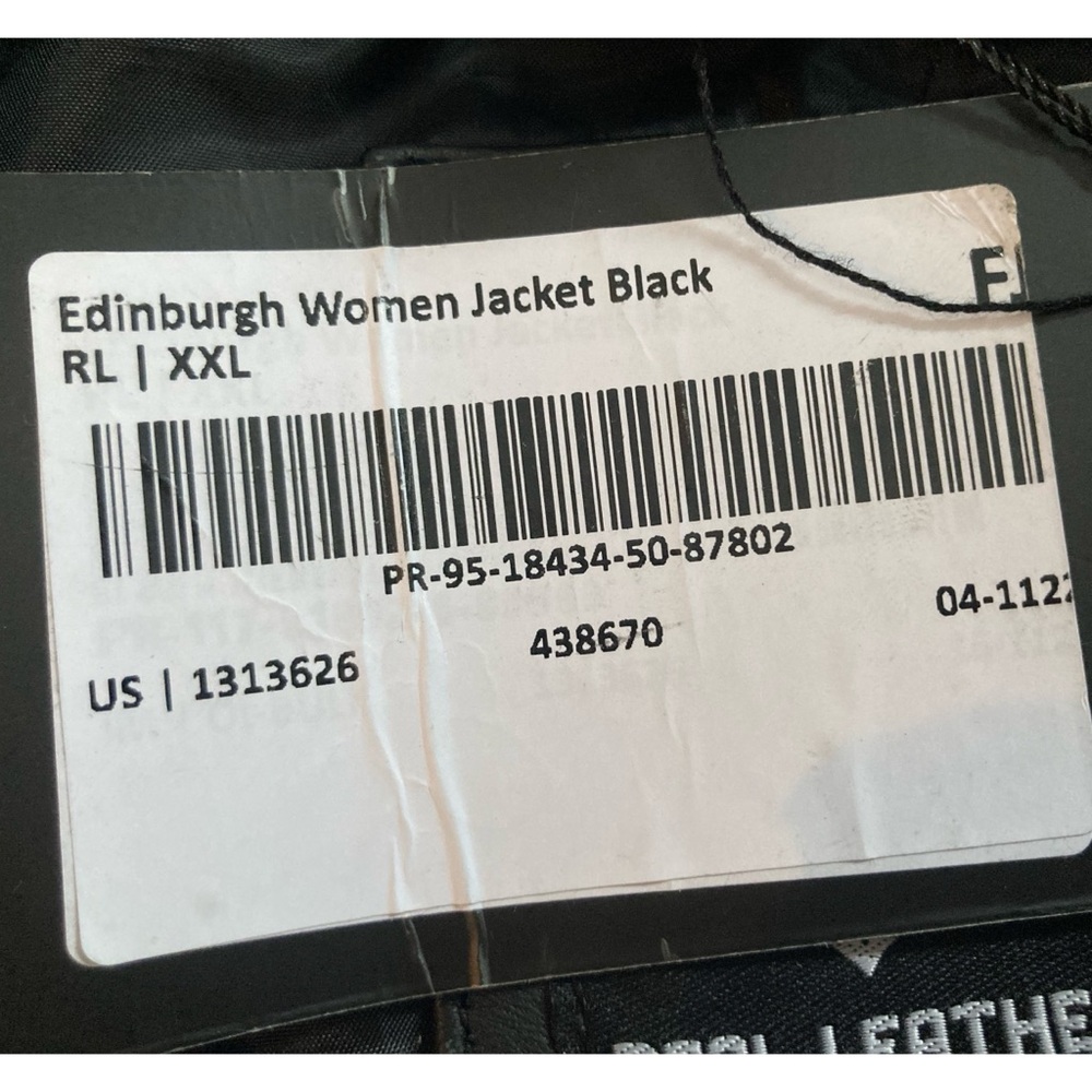 NEW Leather Moto Style “Edinburgh” Bomber Jacket Size XXL/2XL - Picture 9 of 15